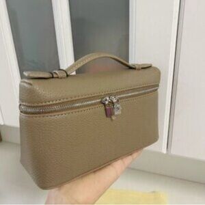 Loro Piana Small Leather Bag in Elegant Beige